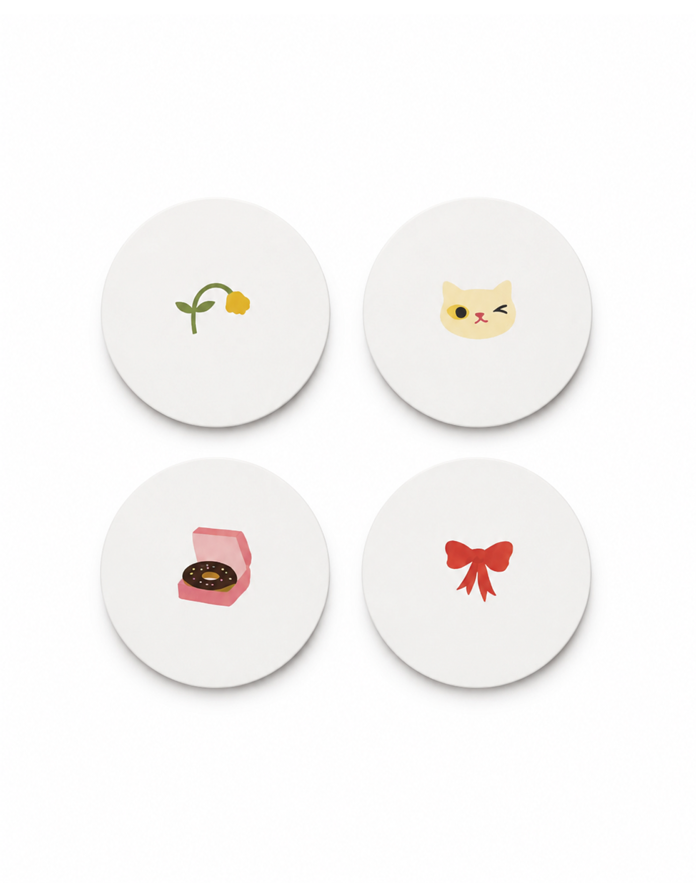 Artist Motif Ceramic Coasters (set of 4)